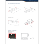 Narrow Line 6 LED Amber, verticale montage