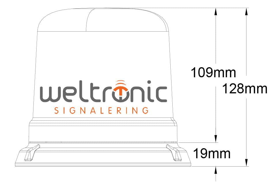 B14 LED zwaailamp magneet bevestiging 250km/h-Blauw B14 LED zwaailamp magneet bevestiging 250km/h-Blauw