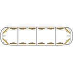 AEGIS 137cm, T0, LED flitsbalk ECE R65 klasse 2