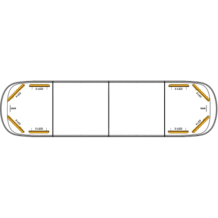 AEGIS 121cm,  T4, 48 inch LED flitsbalk ECE R65 klasse 2