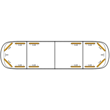 AEGIS 121cm,  T8, 48 inch LED flitsbalk ECE R65 klasse 2