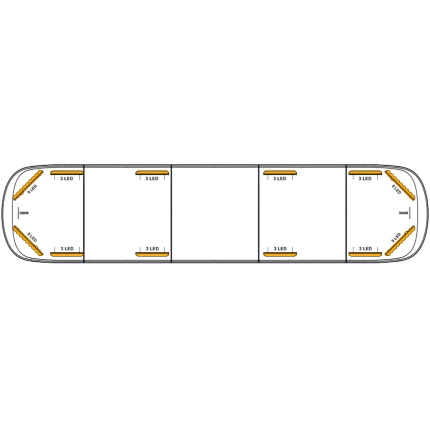 AEGIS 152cm, T8, 48 inch LED flitsbalk ECE R65 klasse 2