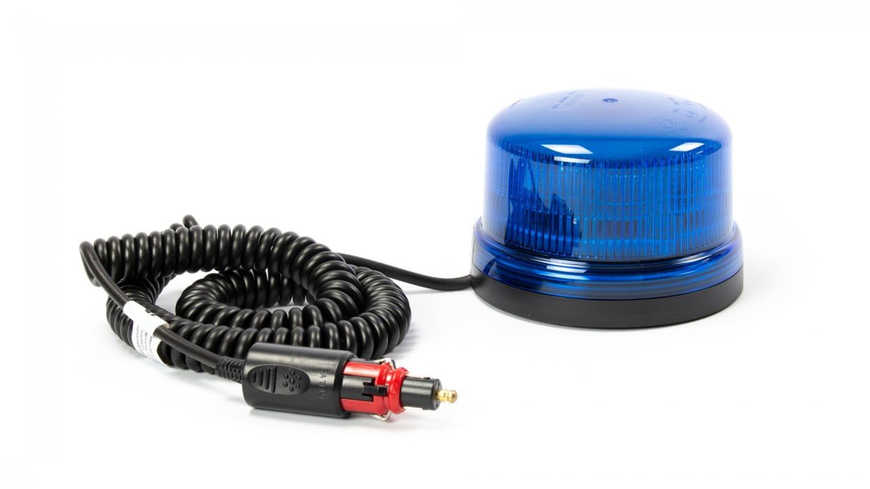 B16 LED flitslamp,Magneet montage-Blauw, krulsnoer 130 km/u B16 LED flitslamp,Magneet montage-Blauw, krulsnoer 130 km/u